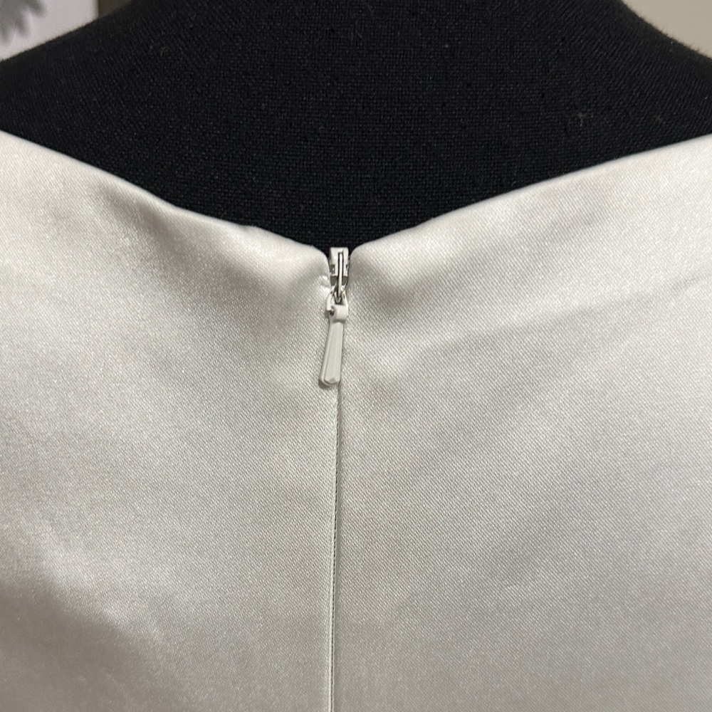 *JAX* Black x White Contrast Panel Bodycon Cocktail Mini Dress Size 6 - Picture 10 of 11
